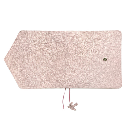 A5サイズ 手帳カバー マグネットボタン 本革 シュリンク型押し/桜