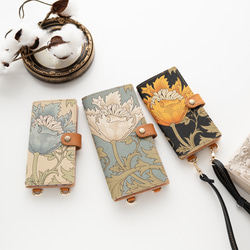 ☆ホヌ☆プルメリア☆本革スマホケース☆ハンドメイド☆オーシャンブルー ☆ホヌ☆プルメリア☆本革スマホケース☆ハンドメイド