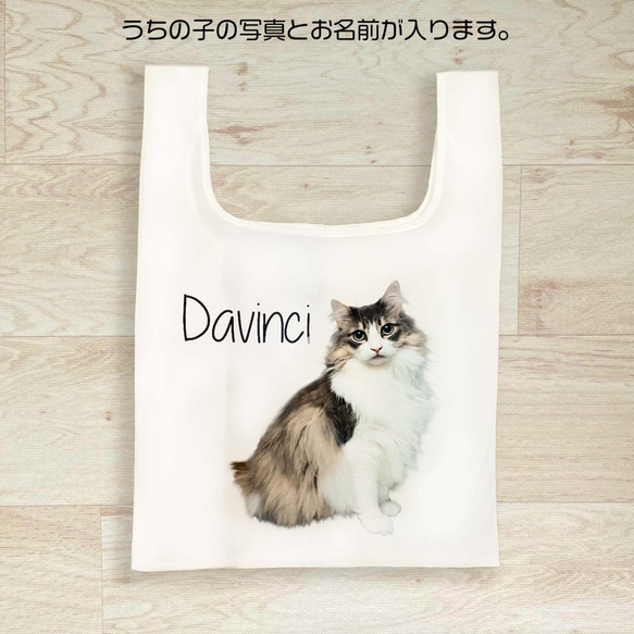 うちの子の写真でレジ袋のようなオリジナルエコバッグ 2枚目の画像