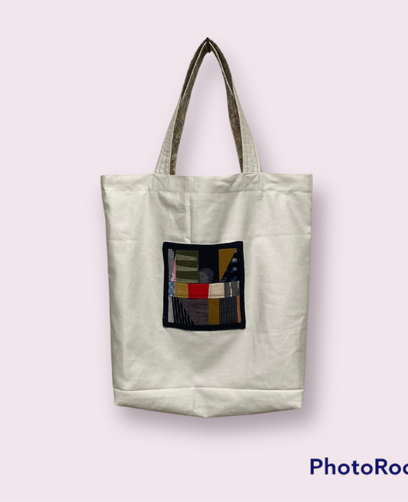 久留米絣 丸ポーチ付き トートバッグ 【公式通販】