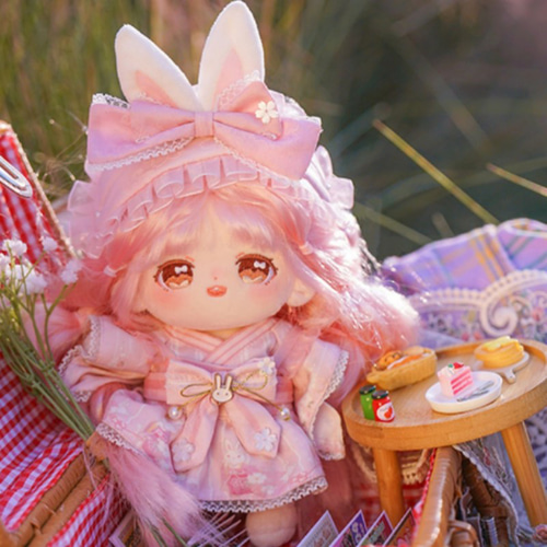 着せ替えぬいぐるみ 20cmぬいぐるみ ＜ニキ＞ ピンクの長髪