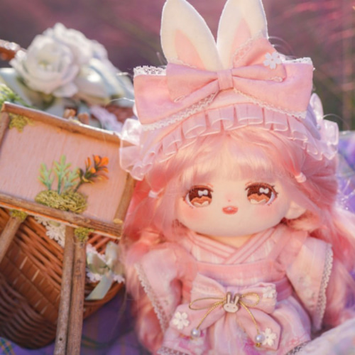 ぬいぐるみ 着せ替え オリジナル ピンク ロングヘア 着せ替えぬいぐるみ 本体・服つき 無属性 ロングヘア ピンク