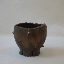金彩棘陶製植木鉢 2枚目の画像