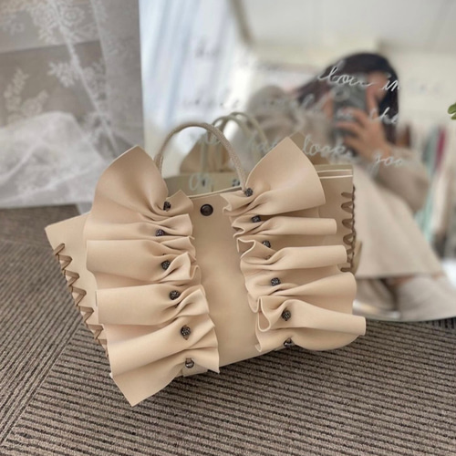 ネオフリルバッグ ネオフリルバッグ 【ピンク×ブラック】 トートバッグ atelier