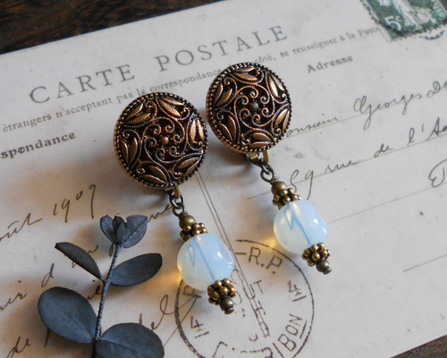 オパール　ブローチ　イヤリング　セット　カボション　ビンテージ　ヴィンテージ vintage-brooch-2122.jpg?fit=