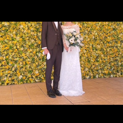 クラッチブーケＬ　107アネモネミモザ　ウェディング　結婚式　ドライフラワー　前撮り　プリザーブドフラワー 7枚目の画像