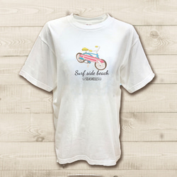 ハワイアンデザインTシャツ surfbike ユニセックスサイズ 半袖カットソー サーフバイク ビーチバイク 1枚目の画像