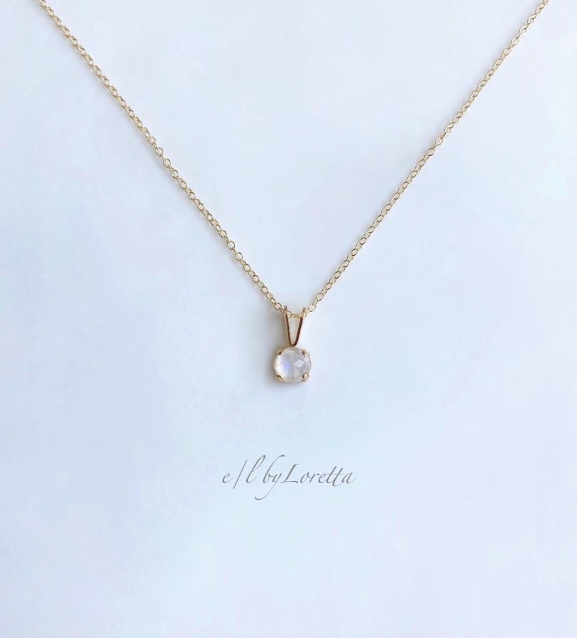 レインボームーンストーン 14kgf necklace
