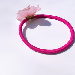 本物の桜 ソメイヨシノ pink×pink② 1輪ヘアゴム◎現品販売 6枚目の画像