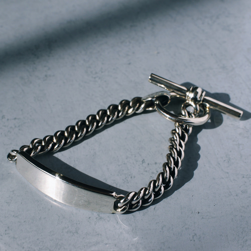 シルバー925 ハンドメイド IDブレスレット チェーンブレスレット シルバー925 ハンドメイド IDブレスレット チェーンブレスレット