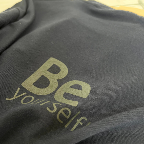 半袖メンズ Ｔシャツ オーガニックコットン Be yourself！《パープルネイビー》レディース ユニセックス 4枚目の画像