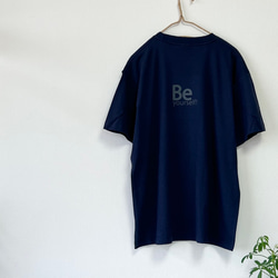 半袖メンズ Ｔシャツ オーガニックコットン Be yourself！《パープルネイビー》レディース ユニセックス 2枚目の画像