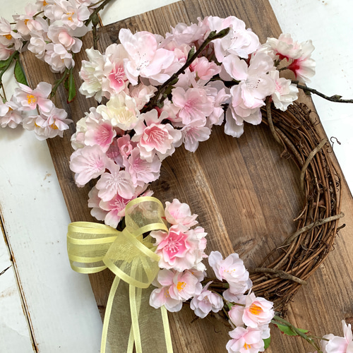 新作】季節を楽しむ 桜リース リース petit ange fleurs 通販