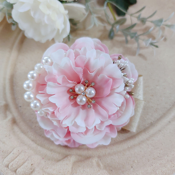 シャネル CHANEL ブローチ コサージュ カメリア ピンク 結婚式 ◇CHANEL◇ カメリア ブローチ コットン ツイード ピンク (CHANEL