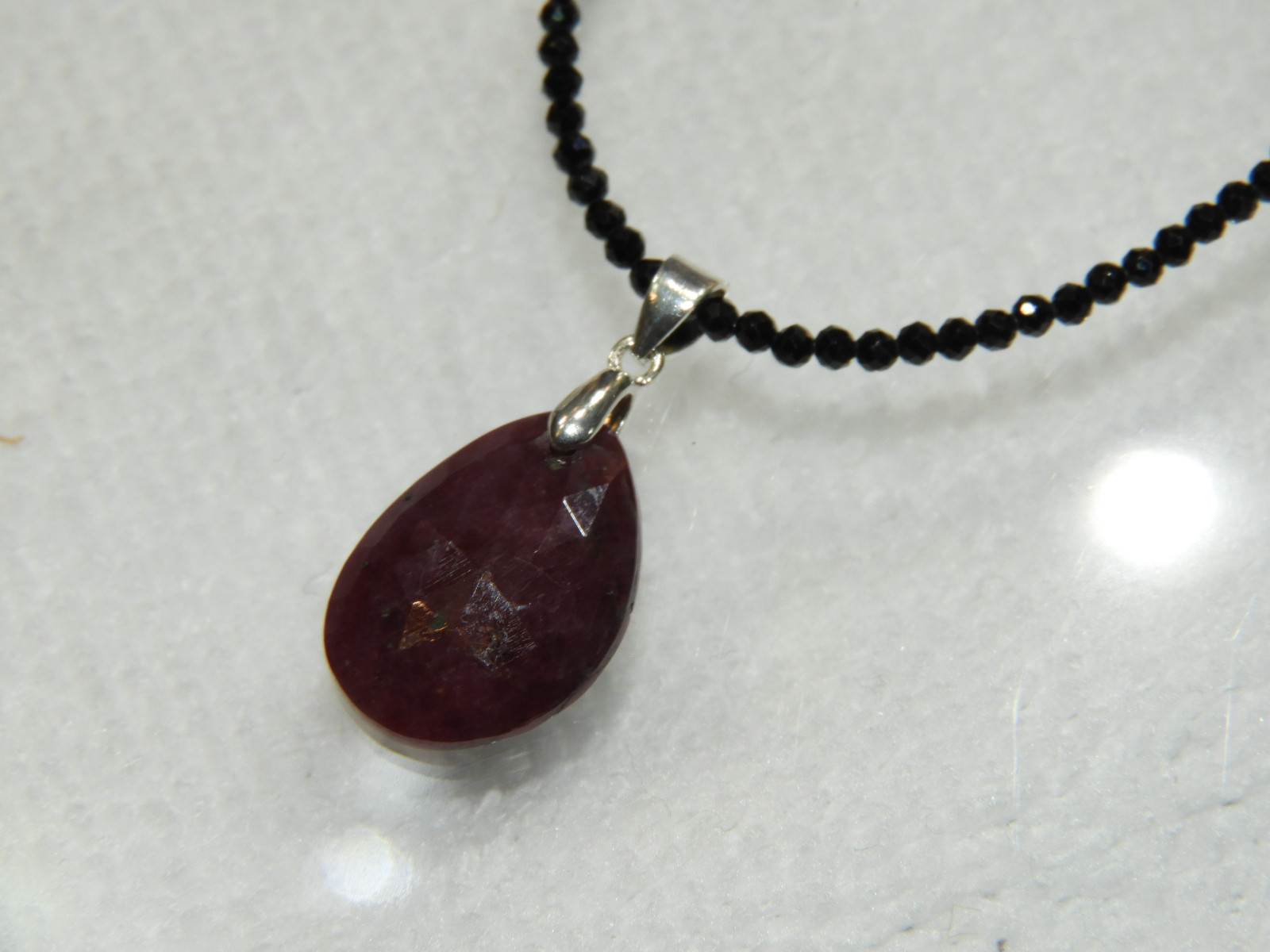 キラキラローズカットのパープルサファイアのペンダント！メイドインジャパン！一点物　天然石　３