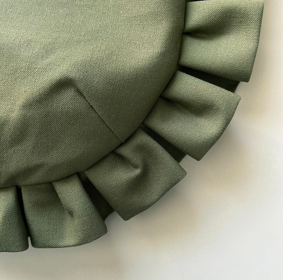 【受注生産】 frill shoulder bag （olivegreen） 6枚目の画像