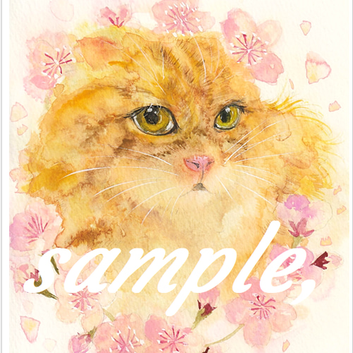 オーダー】ペットの似顔絵（水彩）A5サイズ イラスト umecha