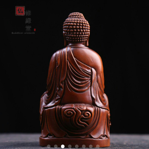 仏教美術 時代 木製 一刀彫り 厨子 如来像 仏像 仏教美術 時代 木製 一刀彫り 厨子 如来像 仏像 時代 木彫 阿弥陀如来