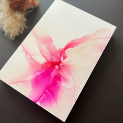 アルコールインクアートパネル 【世界に一つだけのアート】pink 1枚目の画像