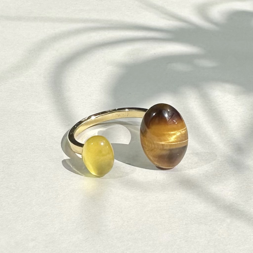 Fork ring - Brown×Yellow （フォークリング - ブラウン×イエロー）