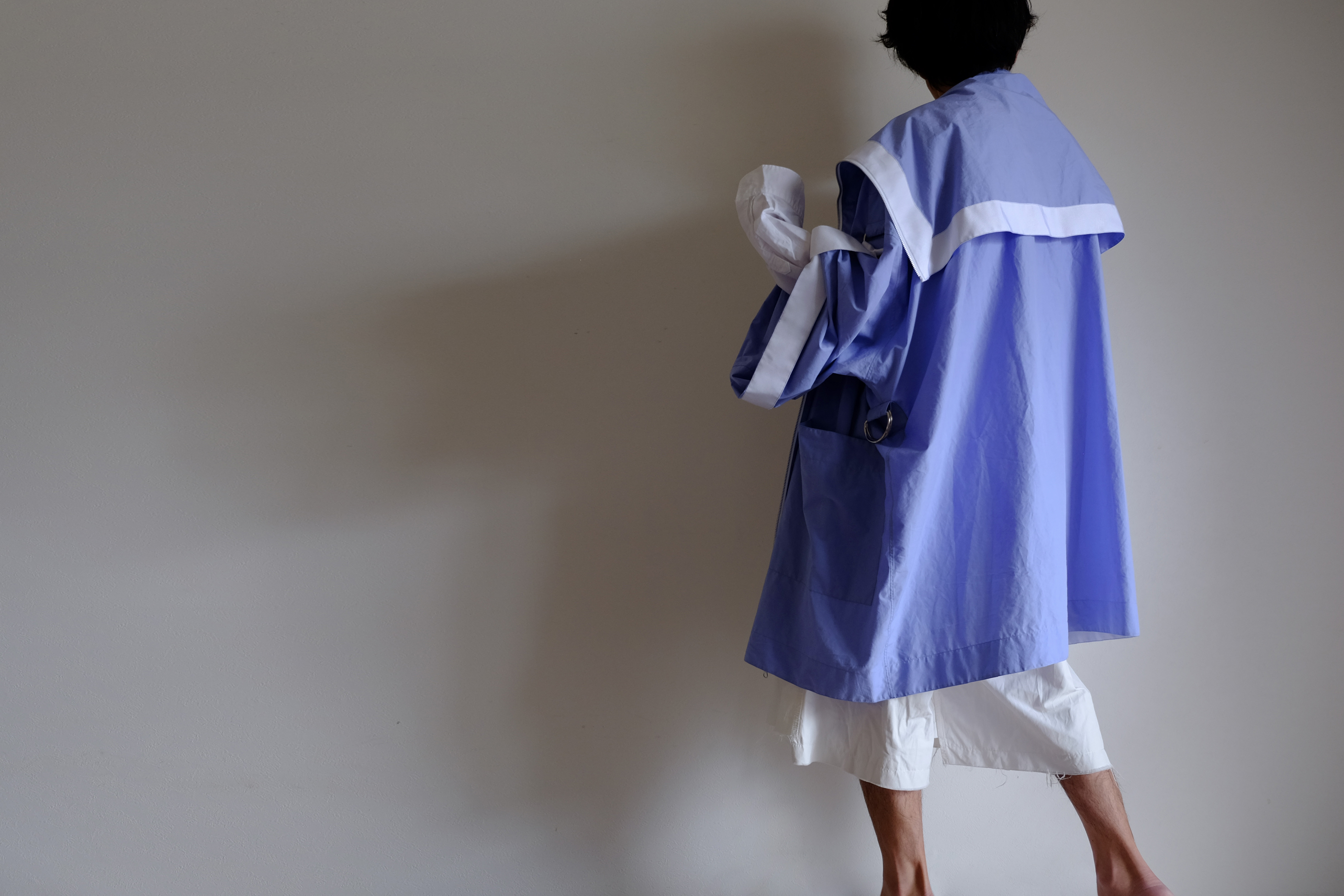 ジップセーラー カデットコート/ コットン ダウンプルーフ 【 サックス 】