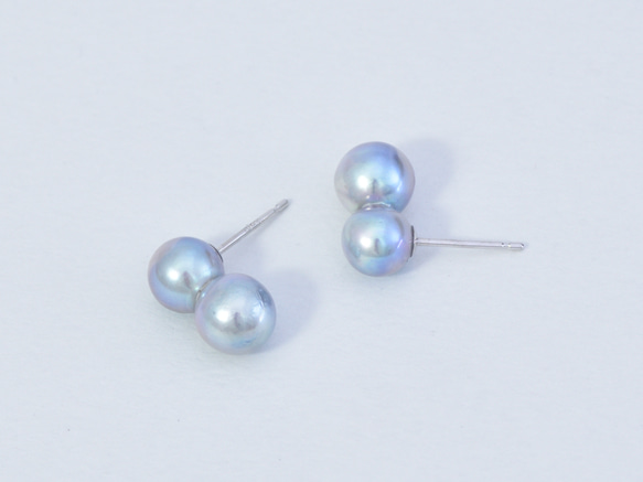 Akoya pearl / K14WG Pierce 【Studs pierce】 2枚目の画像