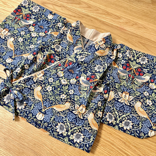 【即納品】ウィリアムモリス羽織袴 100〜110cm ウィリアムモリス ハンドメイド羽織袴セット100㎝〜110㎝七五三