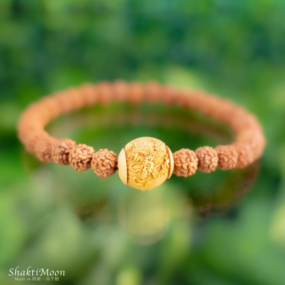 【宝珠 皇帝龍 守護本尊 龍彫 最強の運気アップのお守り！ 中12mm ひと粒神様ブレスレット】レア・希少！5mm・6m 7枚目の画像