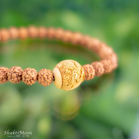 【宝珠 皇帝龍 守護本尊 龍彫 最強の運気アップのお守り！ 中12mm ひと粒神様ブレスレット】レア・希少！5mm・6m 6枚目の画像