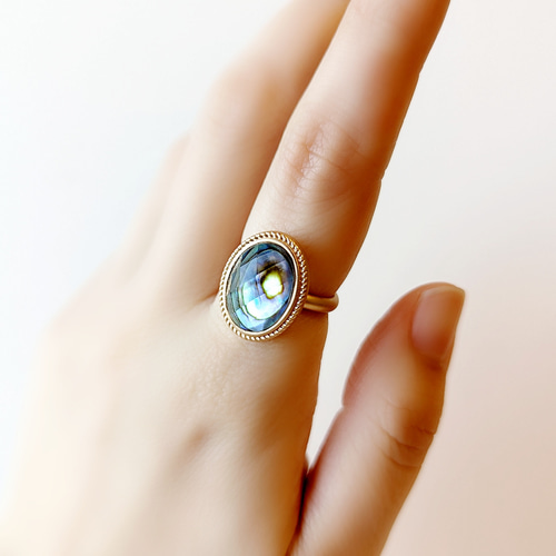 アバロンシェル リング シェル 指輪 ジュエリー 天然石 リング 大粒