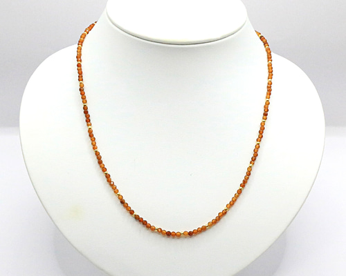 SENT オレンジアクセントのビーズネックレス オレンジビーズネックレス - メルカリ