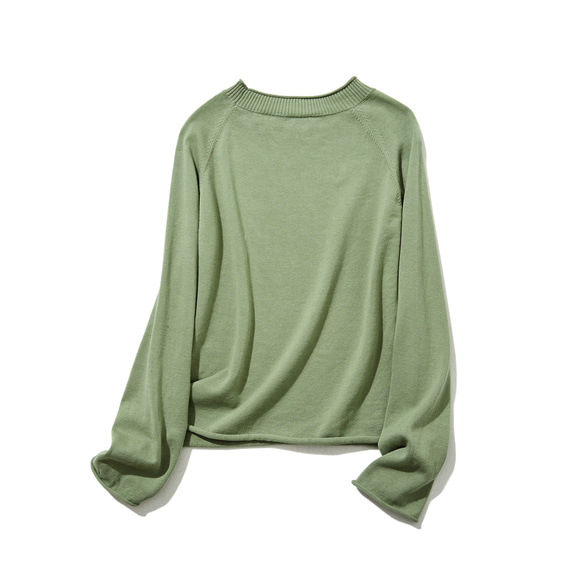 ★立即出貨★ 一年四季都愛！超人氣棉質針織系列。簡約時尚，我的必備針織衫。淺綠色。 230214-2 第7張的照片