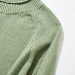 一年四季都可以使用！超人氣棉針織系列 簡約又時尚，我的標準針織 淺綠色 230214-2 第3張的照片