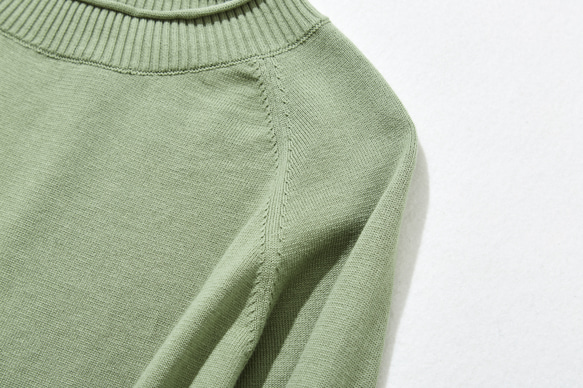 ★立即出貨★ 一年四季都愛！超人氣棉質針織系列。簡約時尚，我的必備針織衫。淺綠色。 230214-2 第3張的照片