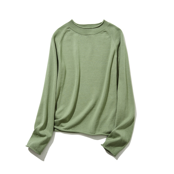 ★立即出貨★ 一年四季都愛！超人氣棉質針織系列。簡約時尚，我的必備針織衫。淺綠色。 230214-2 第1張的照片