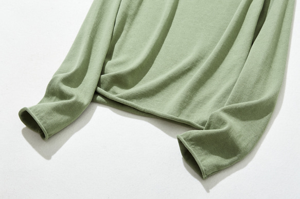 ★立即出貨★ 一年四季都愛！超人氣棉質針織系列。簡約時尚，我的必備針織衫。淺綠色。 230214-2 第4張的照片