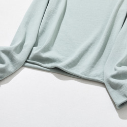 超流行的棉針織系列，適合全年使用。簡單又時尚，我的標準針織 淡藍綠色 230214-3 第4張的照片
