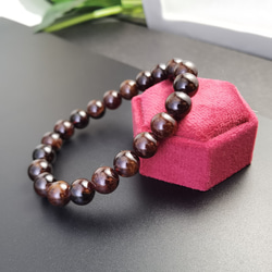 天然石 AB級ガーネット 9㎜ 　ブレスレット　 3枚目の画像