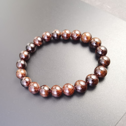 天然石 AB級ガーネット 9㎜ 　ブレスレット　 2枚目の画像