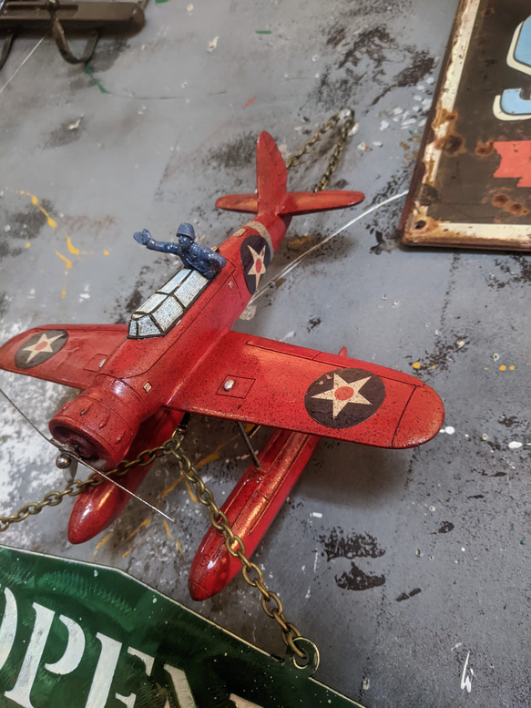 プロペラ機 水上飛行機 模型  OPEN&CLOSED 看板  ハンギングボード  #サインボード  #店舗什器 8枚目の画像