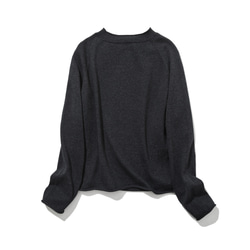 ★現貨★ 一年四季都備受歡迎！超人氣棉質針織系列。簡約時尚，我最愛的深灰色針織衫（230214-5）。 第7張的照片