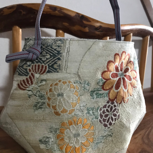 アンティーク帯リメイク 大人可愛いバック バケツバッグ Madam KEIKO