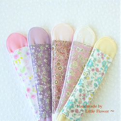 花柄生地シリーズ☆水筒肩紐カバー その他入園グッズ Little Flower