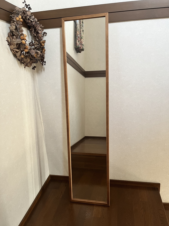 【日本製】全身鏡　アンティーク調　スタンドミラー 15枚目の画像