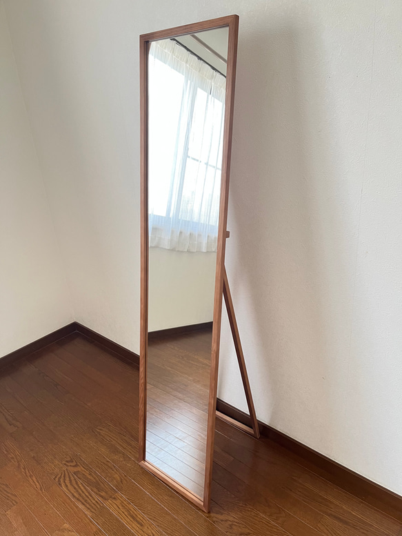 【日本製】全身鏡　アンティーク調　スタンドミラー 9枚目の画像