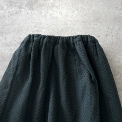 四つ目スカート/ブラック/三河木綿 刺し子織 4枚目の画像