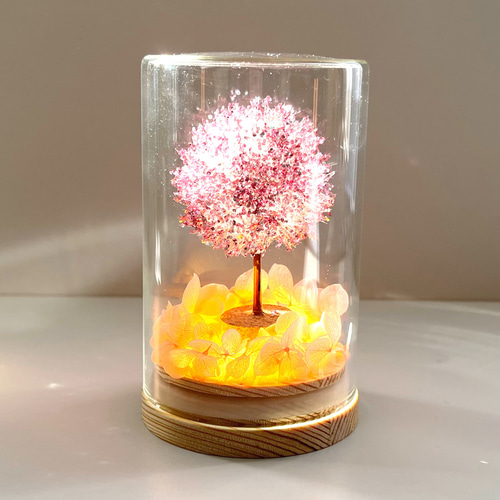夜桜たんぽぽランプ》LED たんぽぽ綿毛の桜の木 LEDキャンドル