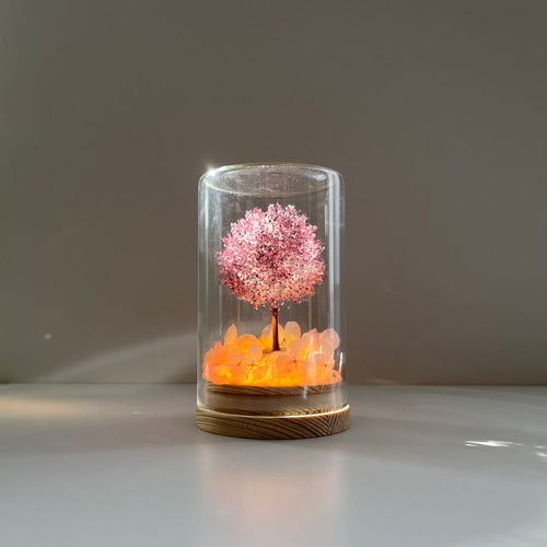 夜桜たんぽぽランプ》LED たんぽぽ綿毛の桜の木 LEDキャンドル