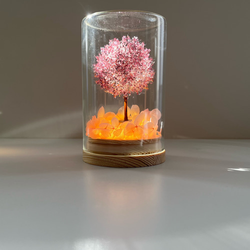 夜桜たんぽぽランプ》LED たんぽぽ綿毛の桜の木 LEDキャンドル