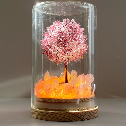 夜桜たんぽぽランプ》LED たんぽぽ綿毛の桜の木 インテリア雑貨